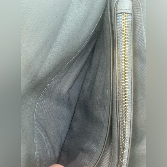 Tory Burch Kira Chevron Chain Wallet Crossbody | Cloud Blue - Picture 10 of 16